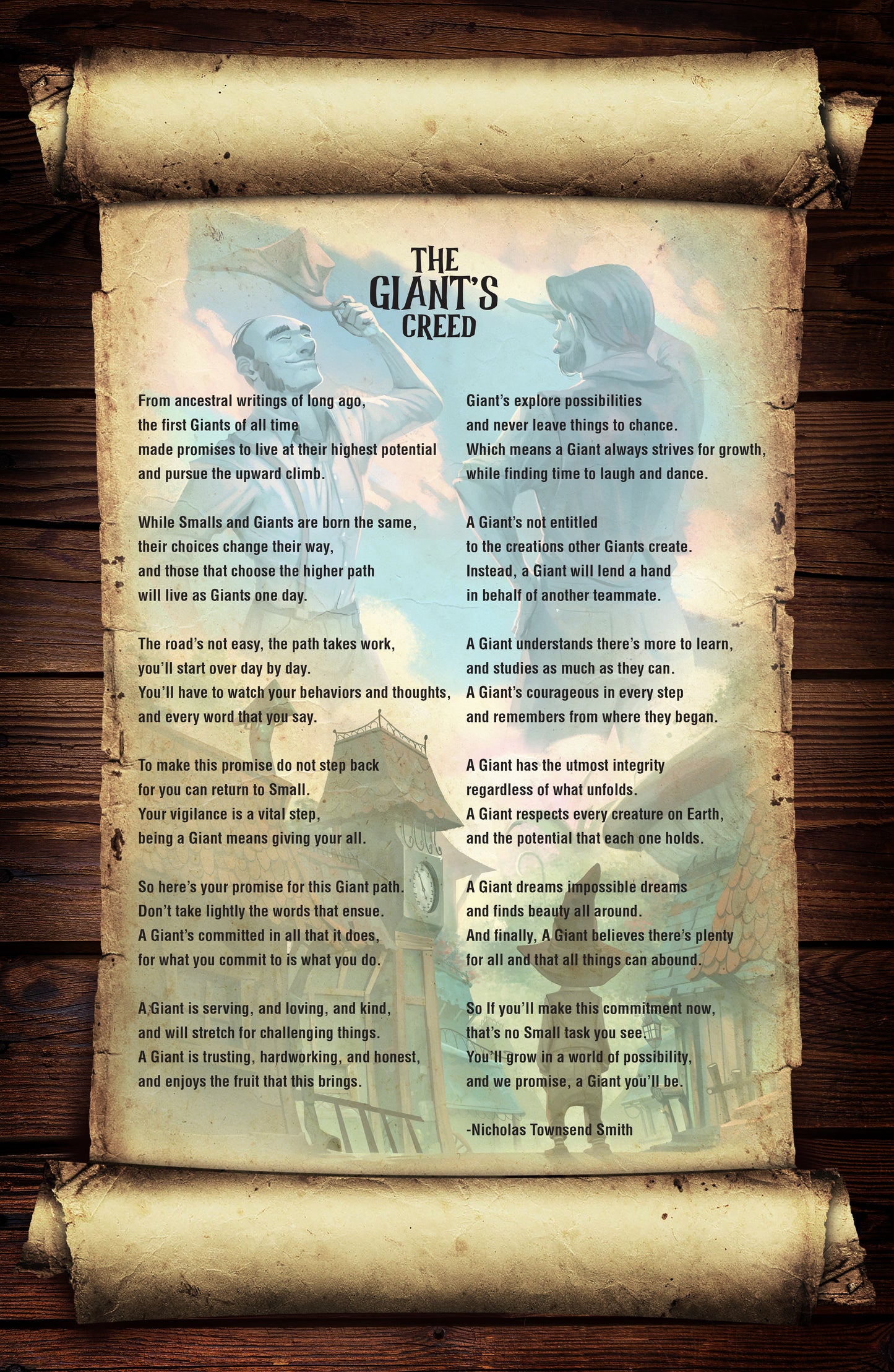 Signed Giant's Creed Poster 11 x 17- The Giants and the Smalls